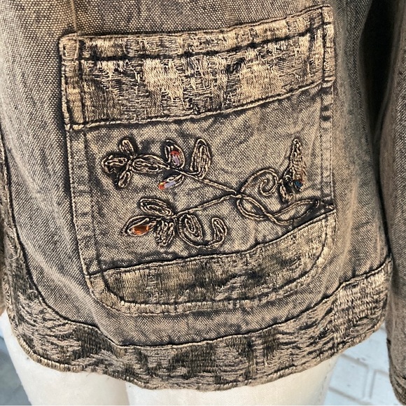 Large Flashback Bronze India Women’s Decorative Jacket Sequined Coat - Picture 3 of 7